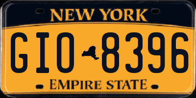 NY license plate GIO8396
