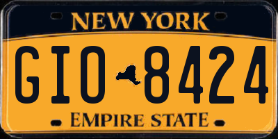 NY license plate GIO8424