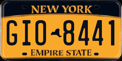 NY license plate GIO8441