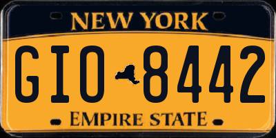 NY license plate GIO8442