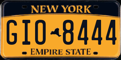 NY license plate GIO8444