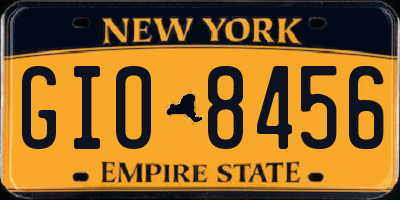 NY license plate GIO8456