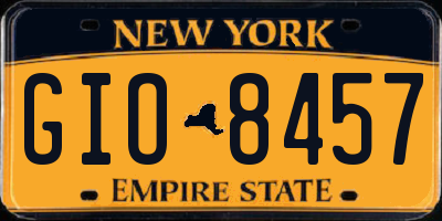 NY license plate GIO8457
