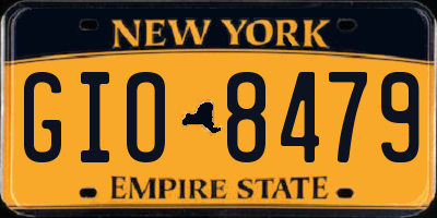 NY license plate GIO8479