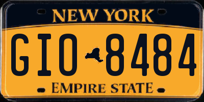 NY license plate GIO8484