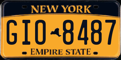 NY license plate GIO8487