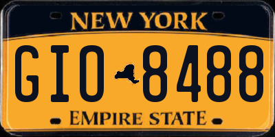 NY license plate GIO8488