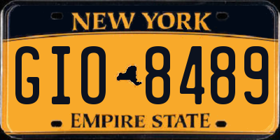 NY license plate GIO8489