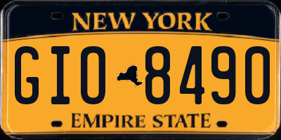 NY license plate GIO8490