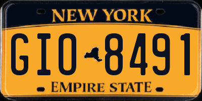 NY license plate GIO8491