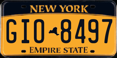 NY license plate GIO8497