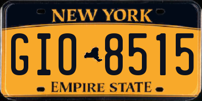NY license plate GIO8515