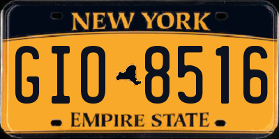NY license plate GIO8516