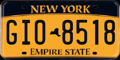 NY license plate GIO8518