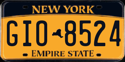 NY license plate GIO8524