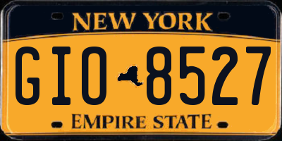 NY license plate GIO8527