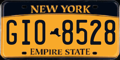 NY license plate GIO8528