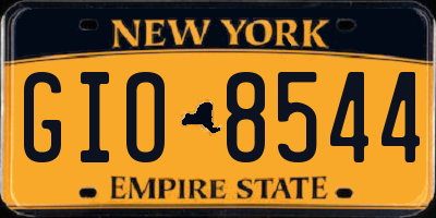 NY license plate GIO8544