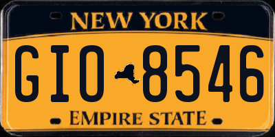 NY license plate GIO8546