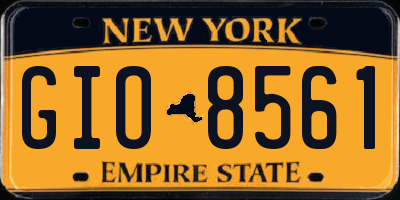 NY license plate GIO8561
