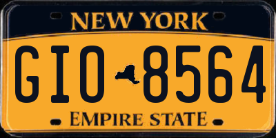 NY license plate GIO8564