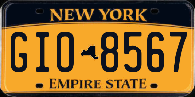 NY license plate GIO8567
