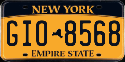 NY license plate GIO8568