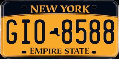 NY license plate GIO8588