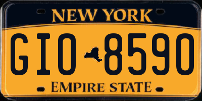NY license plate GIO8590