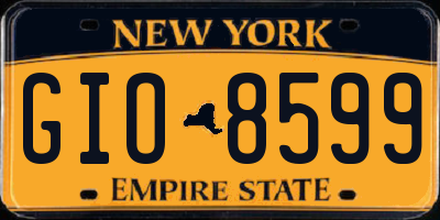 NY license plate GIO8599