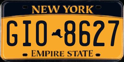 NY license plate GIO8627