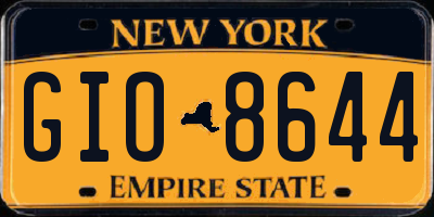NY license plate GIO8644