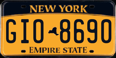 NY license plate GIO8690