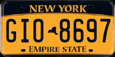 NY license plate GIO8697