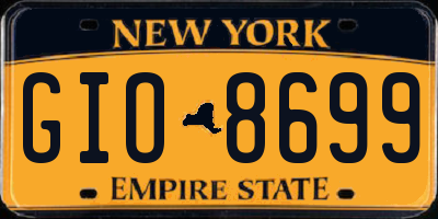 NY license plate GIO8699