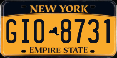 NY license plate GIO8731