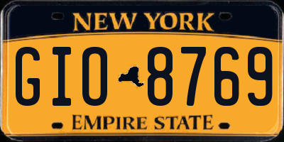 NY license plate GIO8769