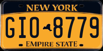 NY license plate GIO8779