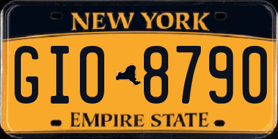 NY license plate GIO8790