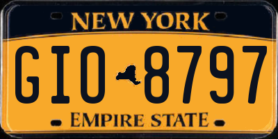 NY license plate GIO8797