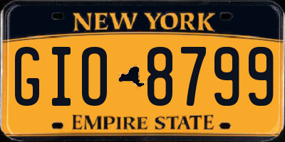 NY license plate GIO8799