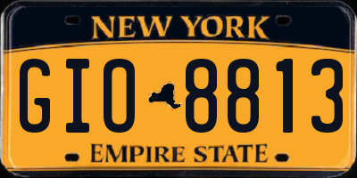 NY license plate GIO8813