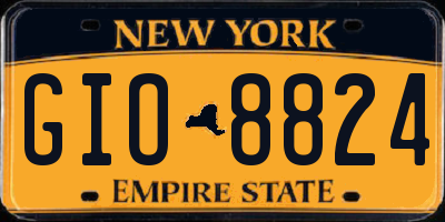 NY license plate GIO8824