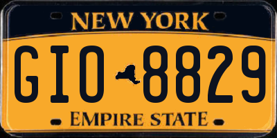NY license plate GIO8829
