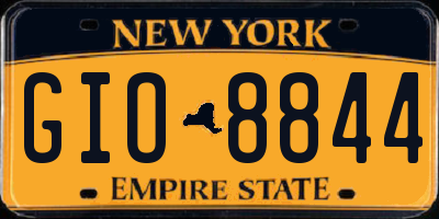 NY license plate GIO8844