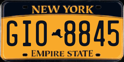 NY license plate GIO8845