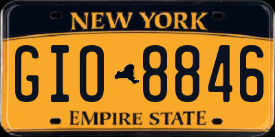 NY license plate GIO8846