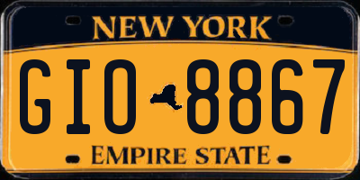 NY license plate GIO8867