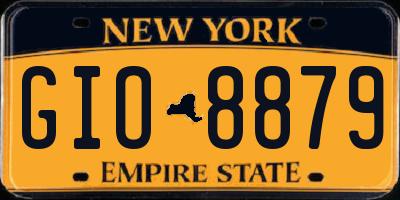 NY license plate GIO8879