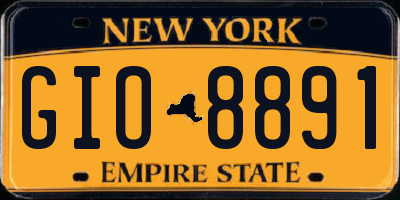 NY license plate GIO8891